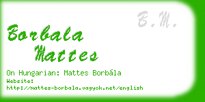 borbala mattes business card
